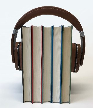 headphones on books