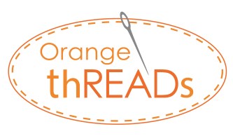 Orange oval program logo text orange threads