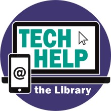 Blue circle program logo text reads tech help